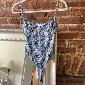 Superdown Snakeskin Bodysuit